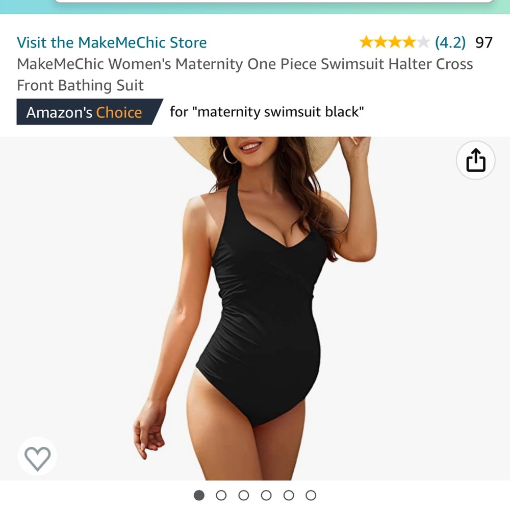 NWT Maternity Black Swimsuit